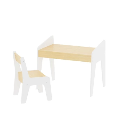 TopComfy Seating Sets Kids Table Set With Chair Modern Design For Kids Room, White, 22.44"*11.81"*22.64" 3 TopComfy Seating Sets Kids Table Set With Chair Modern Design For Kids Room, White, 22.44"*11.81"*22.64"
