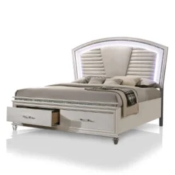 3pc California King Granite Bedroom Set With Nightstand And Chest Pearl White - HOMES: Inside + Out -Nexera Furniture Store GUEST cc8a7329 c28b 49c2 bcd5 5818bd6c53ef