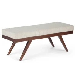 48" Nadine Mid Century Ottoman Bench Faux Air Leather - Wyndenhall -Nexera Furniture Store GUEST ccf01b1a b938 490c bed0 24f97ac58c87