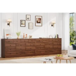 12-Drawer Dresser For Bedroom, 61" Wooden Chest With Built-In Power Outlet, Large Storage Organizer For Clothes, Living Room, Hallway, Or Office -Nexera Furniture Store GUEST ccfa583e 7f37 478f 8f56 dc9e51e0cf43