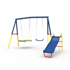 Aukfa 3 In 1 Outdoor Swing Set - 32'' Saucer Swing + Belt Swing + Slide, A-Frame Frame, Easy Install For Backyard/Patio 10 Aukfa 3 In 1 Outdoor Swing Set - 32'' Saucer Swing + Belt Swing + Slide, A-Frame Frame, Easy Install For Backyard/Patio -Nexera Furniture Store GUEST d002dd35 8e86 4026 896a 1f12af280f74