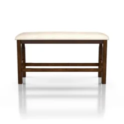 Foret Padded Counter Height Bench Rustic Oak/Beige - HOMES: Inside + Out -Nexera Furniture Store GUEST d02ce6a5 2fd0 4055 aa62 b4565bc28a0b