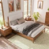HOMES: Inside + Out 3pc King Riverstone Mid-Century Modern Boucle Bedroom Set With 2 Nightstands Walnut -Nexera Furniture Store GUEST d0dfee87 c004 4e46 b6f2 34cc90188fdd