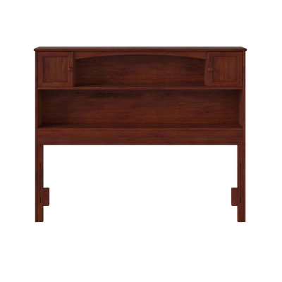 Full Newport Bookcase Headboard Walnut - AFI: Dual Shelves & Concealed Compartments 5 Full Newport Bookcase Headboard Walnut - AFI: Dual Shelves & Concealed Compartments - Image 3