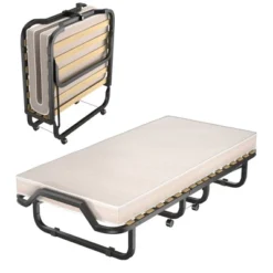 Costway Folding Rollaway Bed Extra Guest W/ Memory Foam Mattress -Nexera Furniture Store GUEST d1780c80 1904 4e09 962a 2f24317e5b96