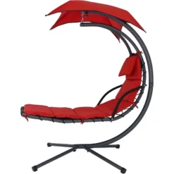 Sunnydaze Decor Sunnydaze Outdoor Hanging Chaise Floating Lounge Chair With Canopy Umbrella And Stand -Nexera Furniture Store GUEST d210f069 13bd 4bb5 8bf0 2a02fd7cd56f
