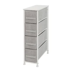 Emma And Oliver 4 Drawer Vertical Slim Storage Dresser-Wood Top & Fabric Pull Drawers -Nexera Furniture Store GUEST d320c42d ea64 40e0 93d2 886f5618d454