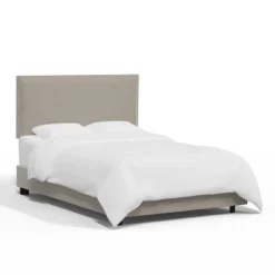 Arcadia Nailbutton Velvet Bed - Skyline Furniture