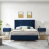 Button-Tufted Platform Bed With One Nightstand - ModernLuxe -Nexera Furniture Store GUEST d3f03bd6 b7e9 4b83 8ab9 b7380f3e4c73