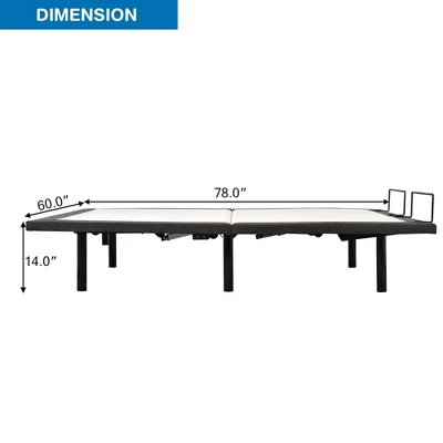 Costway Queen Size Adjustable Bed Base Electric Bed Frame W/ Massage Modes 3 Costway Queen Size Adjustable Bed Base Electric Bed Frame W/ Massage Modes