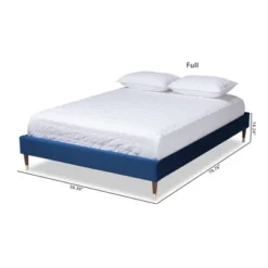 Full Volden Velvet Wood Platform Bed Frame Blue - Baxton Studio -Nexera Furniture Store GUEST d5f210cf df1e 4df2 98b6 ba1b67b228da