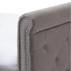Twin Swanson Modern And Contemporary Fabric Tufted Daybed With Roll-Out Trundle Guest Bed Gray - Baxton Studio: Polyester Upholstery, Nailhead Detail -Nexera Furniture Store GUEST d79f9b59 2f61 4916 9e90 4c718bf1e1e4
