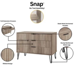 Manhattan Comfort Dumbo 2pc Modern 5 Drawer Dresser And 3 Drawer Dresser Set -Nexera Furniture Store GUEST d953b0d0 da4f 4252 92bf f03629112381