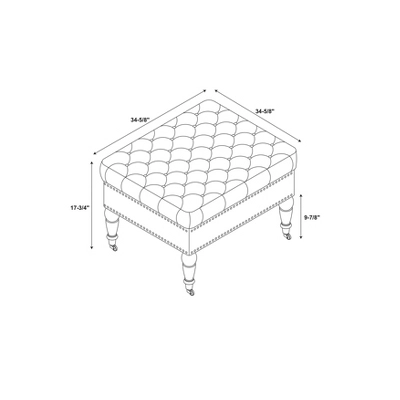 Isabelle Square Tufted Ottoman - Linon 7 Isabelle Square Tufted Ottoman - Linon - Image 5