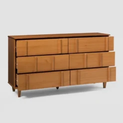 Modern Vertical Accent Solid Wood 6 Drawer Double Dresser - Saracina Home 38 Modern Vertical Accent Solid Wood 6 Drawer Double Dresser - Saracina Home -Nexera Furniture Store GUEST dad44077 d13a 4df5 9c02 138c7fbc4767