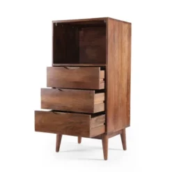 Rabun Handcrafted Mid-Century Modern Mango Wood 3 Drawer Chest Light Oak - Christopher Knight Home -Nexera Furniture Store GUEST dc59edd3 be23 4875 a2f3 7c638166947b