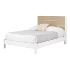 Full Munich Platform Bed With Headboard White/Soft Elm - South Shore -Nexera Furniture Store GUEST dc633788 e2c2 48fa 8dba bc3a4e28c830