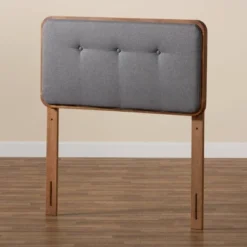 Twin Palina Upholstered And Wood Headboard - Baxton Studio -Nexera Furniture Store GUEST dd40231f e4ed 4114 80ef e7c1876fa8e9