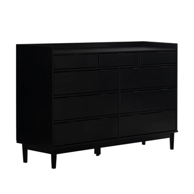 Mid-Century Modern Solid Wood 9 Drawer Horizontal Dresser - Saracina Home 11 Mid-Century Modern Solid Wood 9 Drawer Horizontal Dresser - Saracina Home - Image 9