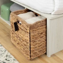 Lilak Storage Bed With Baskets Winter Oak And Rattan - South Shore -Nexera Furniture Store GUEST dfd62967 3d17 424b bd61 e46b7731172d