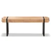 Henson Wood And Black Finished Metal Bench Brown - Baxton Studio -Nexera Furniture Store GUEST e0f1bae9 a7da 47a7 907e 0b57c8cb1571
