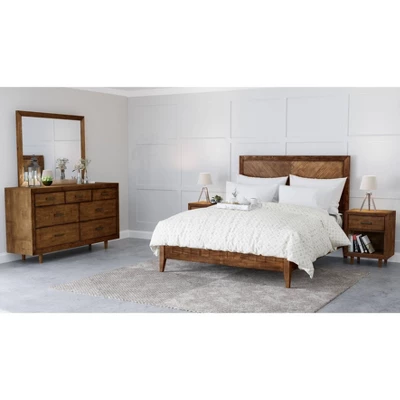 5pc King Aurora Mid Century Bedroom Set Brown - Abbyson Living 3 5pc King Aurora Mid Century Bedroom Set Brown - Abbyson Living