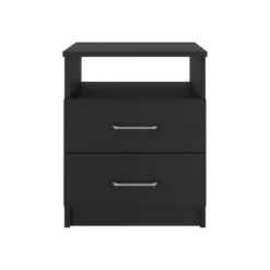Kumasinova Modern Nightstand With Open Shelf,19.9" Wooden Night Stand With Drawers,Functional Bedside Table For Bedroom,Bedroom Furniture -Nexera Furniture Store GUEST e15870c8 db54 4467 946b 0c91e8bcddc9