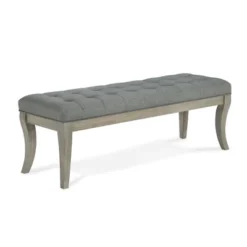 Adina Rectangular Tufted Bench Taupe - Dorel Living