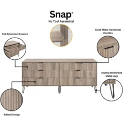 Manhattan Comfort Dumbo 2pc Modern 5 Drawer Dresser And 6 Drawer Double Dresser Set -Nexera Furniture Store GUEST e2ce5943 29f8 4959 b72a 43308aa41603