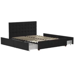 Elizabeth Velvet Upholstered Bed With Storage - CosmoLiving By Cosmopolitan -Nexera Furniture Store GUEST e2ea2451 5d24 4a49 9414 7a0476551bed