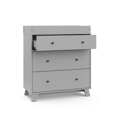 Storkcraft Beckett 3 Drawer Dresser With Changing Topper - Pebble Gray 7 Storkcraft Beckett 3 Drawer Dresser With Changing Topper - Pebble Gray - Image 5