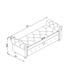 Cecily 63" Button-Tufted Large Storage Ottoman Upholstered Fabric Bench Features Rolled Arms, Window Seating, And Solid Wood Legs-Maison Boucle -Nexera Furniture Store GUEST e41aaef1 0ecc 4475 8e68 588959c51be8