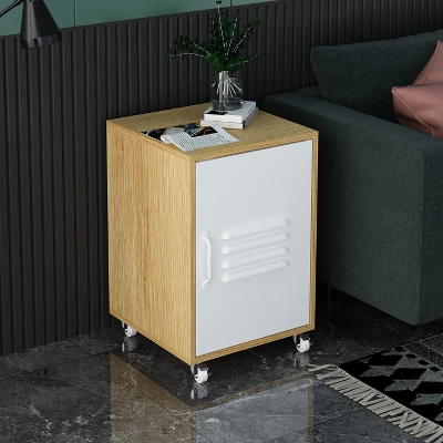 Aash 1 Door White Nightstands With Storage And 1 Adjustable Inner Shelves-The Pop Home 3 Aash 1 Door White Nightstands With Storage And 1 Adjustable Inner Shelves-The Pop Home