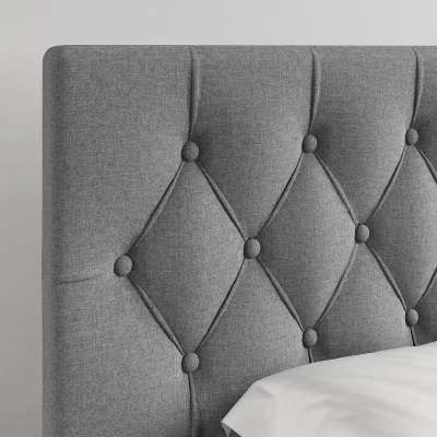 Full Henley Linen Tufted Upholstered Platform Bed With Storage Drawers Gray - Eco Dream 6 Full Henley Linen Tufted Upholstered Platform Bed With Storage Drawers Gray - Eco Dream - Image 4