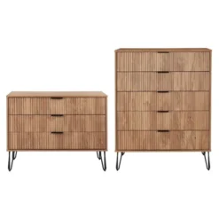 Manhattan Comfort Dumbo 2pc Modern 5 Drawer Dresser And 3 Drawer Dresser Set -Nexera Furniture Store GUEST e44ea662 fd83 41d5 ba44 53879f60bfca