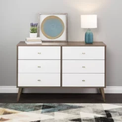Mid Century Modern 6 Drawer Dresser - Prepac -Nexera Furniture Store GUEST e4be58f0 442f 495b b462 3023852f0bf3