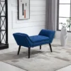 HOMCOM Modern Button Tufted Sitting Bench, Accent Fabric Upholstered Ottoman For Bedroom Or Living Room, Blue -Nexera Furniture Store GUEST e4dd4196 d1c4 488a 90c2 652da7375c6b