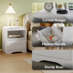 SOLACE FURNITURE Nightstand Set Of 2, Nightstand With Drawer Storage And Open Compartment For Bedroom Sofa Office -Nexera Furniture Store GUEST e4f35967 ae9c 4fc2 9ec2 389b8d38725b