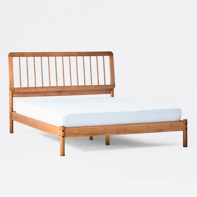 Saracina Home Queen MidCentury Modern Solid Wood Bed With Framed Spindle Headboard 14 Saracina Home Queen MidCentury Modern Solid Wood Bed With Framed Spindle Headboard - Image 12