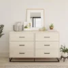 Kelly 6 Drawers Dresser Ivory Oak - Novogratz