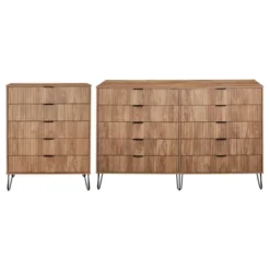Manhattan Comfort Dumbo 2pc Modern 5 Drawer Dresser And 10 Drawer Double Dresser Set -Nexera Furniture Store GUEST e6242b38 14a9 45be 9680 a979c2e8b05f