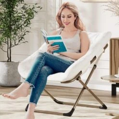 2PCS Comfy Chair For Adults, Foldable Living Room Chairs, Soft Faux Fur Folding Lounge For Bedroom Living Room Dorm Rooms, Flexible Reading Chair -Nexera Furniture Store GUEST e638c2b3 1be7 4551 b9b8 e52cfb75353f