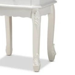 2 Drawer Sophia Wood Nightstand White - Baxton Studio -Nexera Furniture Store GUEST e7082b80 c0cb 49e3 b204 33b44ba9e6a5