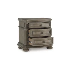 Signature Design By Ashley Ardenfield Three Drawer Night Stand With USB Ports, Light Brown