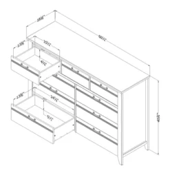 Lionel 9 Drawer Double Dresser - South Shore -Nexera Furniture Store GUEST e83a489c 5314 4c03 b94c da24c1c099f3
