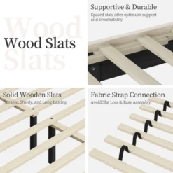 Yaheetech Upholstered Bed Frame With Charging Outlets & USB Ports -Nexera Furniture Store GUEST e90dc262 093d 4317 a97c 0897c997cb42