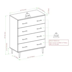 Higgins Modern Vertical 4 Drawer Dresser - Saracina Home -Nexera Furniture Store GUEST e9430653 a550 40cb 9c0b 0caa8befd1d7