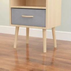 Kumasinova Wood Nightstand With Foldable Fabric Drawers,Night Stand With Double Storage,Bedside Table For Kids&Adults,Side Table For Bedroom -Nexera Furniture Store GUEST e9545975 d5ba 4c04 b431 097e88d2829e