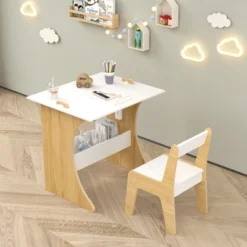 TopComfy Seating Sets Kids Table Set Multifunctional Convertible Desk For Kids Room, White, 23.62"*19.69"*22.05" -Nexera Furniture Store GUEST ea2275ca 8aea 431d 99ec d8b4d7c116e4