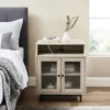 Fluted Glass Double Door Nightstand With USB Port - Saracina Home -Nexera Furniture Store GUEST eb508db9 60c4 4ddb 88f2 2f8a2a2d05fc
